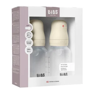 2 Biberones Plástico BIBS Silicona Ivory 150 ml