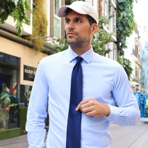 Camisa Bambú "Tacto Seda" - Azul Cielo