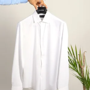 Camisa Bambú "Tacto Seda" - Blanco Puro