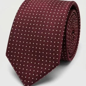 Corbata Granate con Lunares en Seda